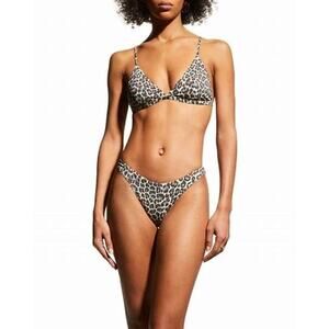 ANEMOS The Eighties Leopard High Cut Bikini Bottom Size L